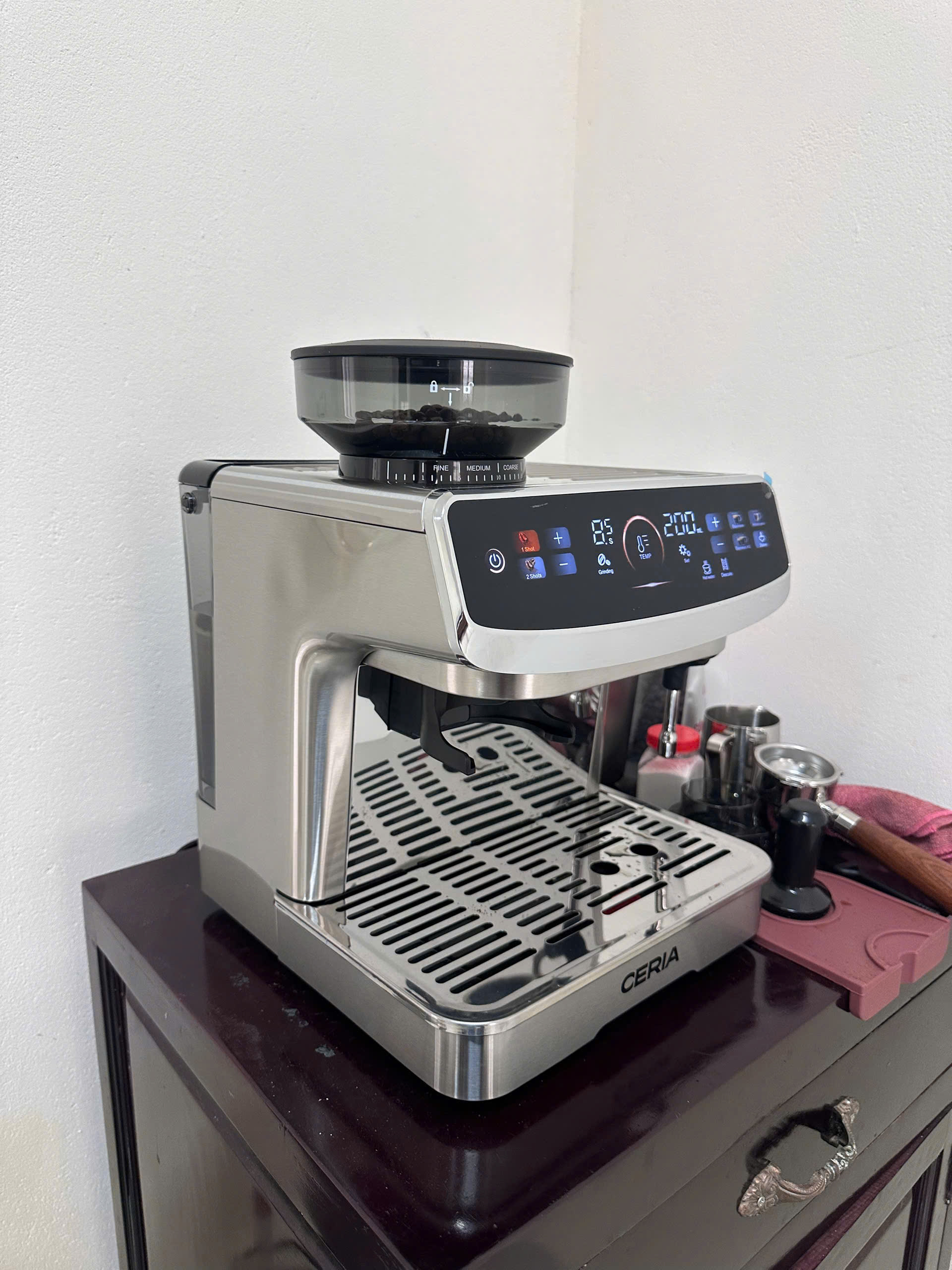 Máy pha cà phê CERIA tích hợp xay và pha