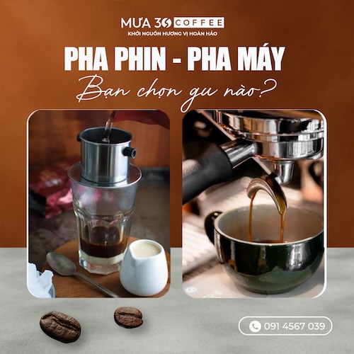 cà phê pha máy