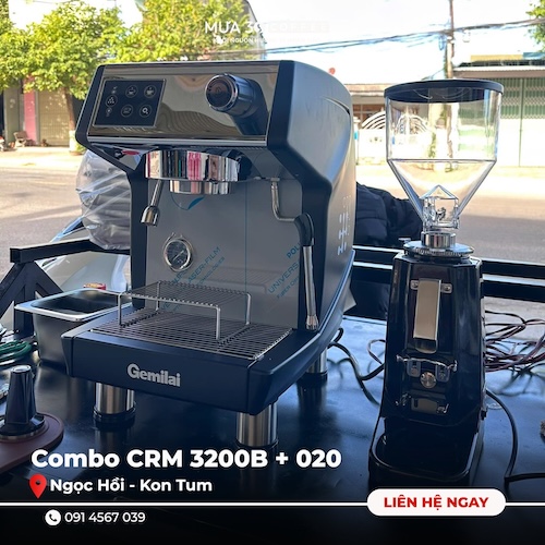 combo máy pha và máy xay cà phê
